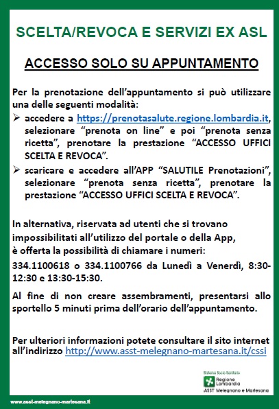 Scelta Revoca E Servizi Ex Asl Unione Di Comuni Lombarda Adda Martesana Unione Di Comuni Lombarda Adda Martesana